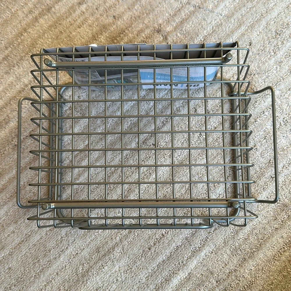 88 Main Vanity Stacking Bath Basket Champagne Finish, Space Saving, Stackable